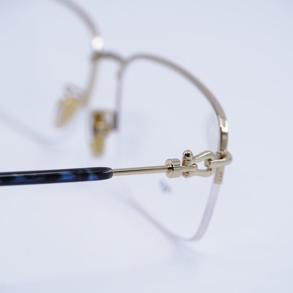 Fred FG50017U 030 Eyeglasses Gold 58mm Rectangle Frame - Picture 4 of 10